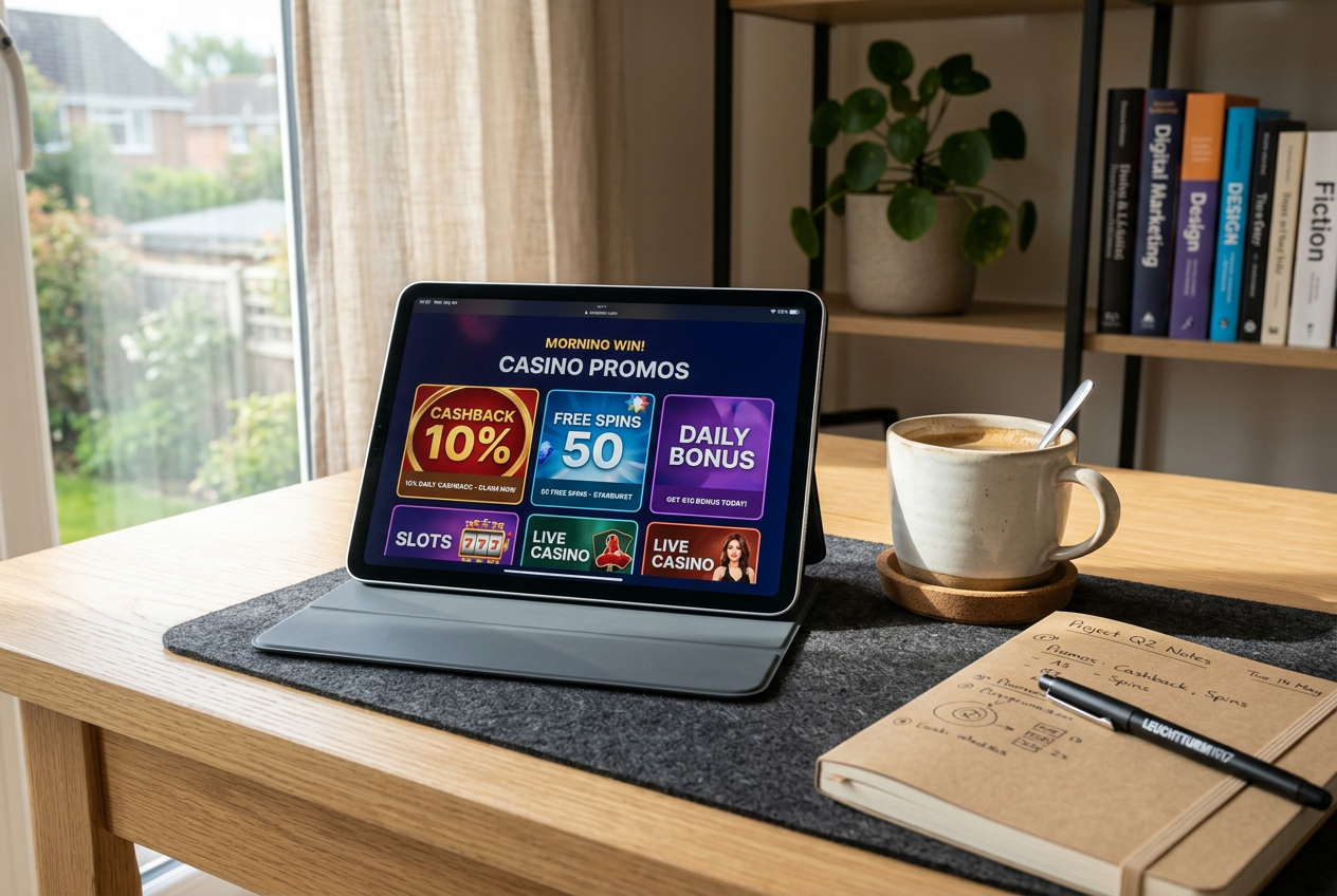 Różne rodzaje promocji kasynowych na tablecie